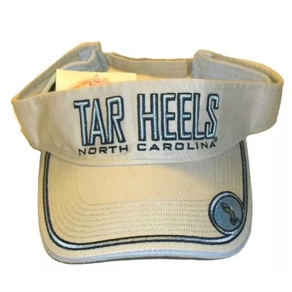 North Carolina Tar Heels Mens Adult Cream Color Visor hat Ncaa New - Picture 1 of 3
